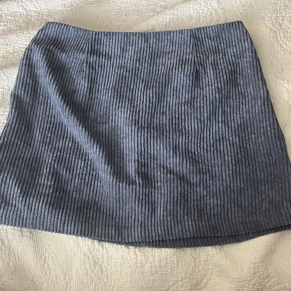 3/$30 Pink Lily Blue Corduroy Mini Skirt